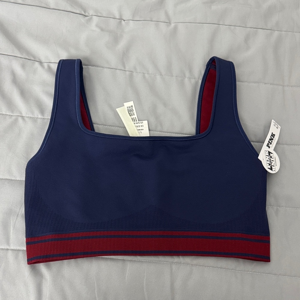 NWT Victoria Secret Pink Large Flip It Seamless Reversible Sports Bra